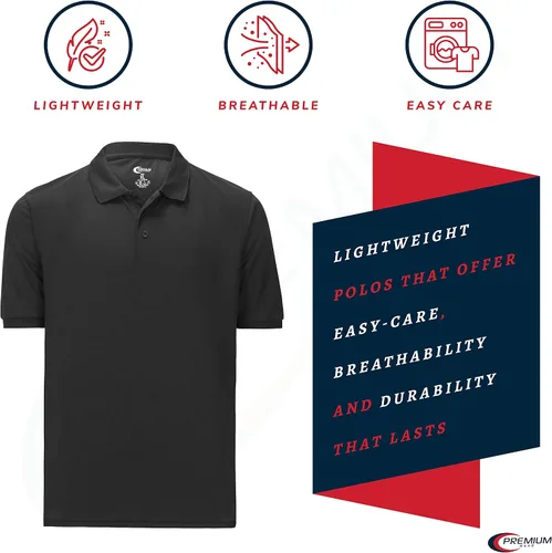 Vista 2 de Premium Wear - Camisetas tipo polo para hombre, con gran absorción de humedad