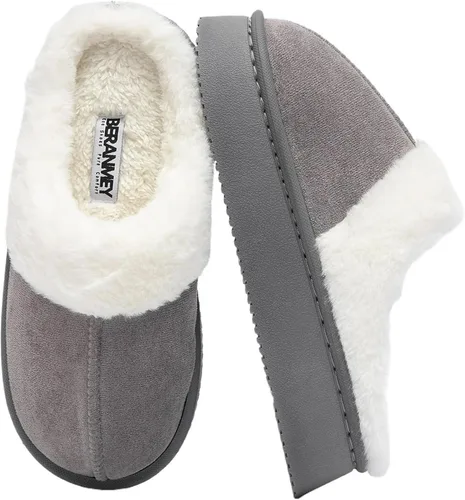 Vista 11 de Pantuflas mullidas de suela gruesa para mujeres y hombres – Zapatos cómodos de plataforma con suela antideslizante, pantuflas de tobillo corto