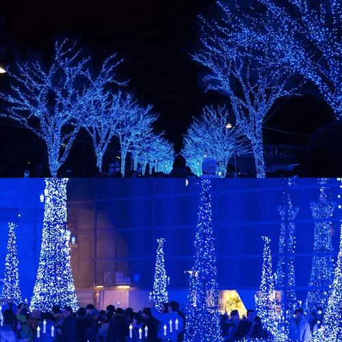 Vista 2 de LJLNION Guirnalda de 300 luces LED para exteriores e interiores, luces de Navidad súper brillantes extra largas de 98.5 pies, 8 modos