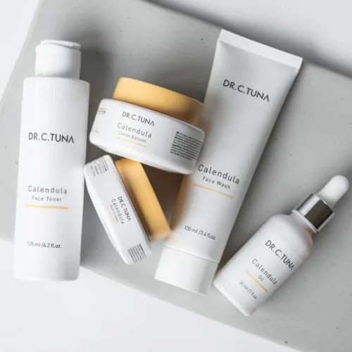 Vista 7 de FARMASi Dr. C. Bálsamo de crema de caléndula de atún, rica crema hidratante para pieles secas y sensibles, con caléndula y aceites botánicos, calma