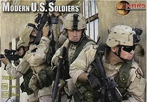 Vista 2 de Mars Figures 72003-1/72 U.S. Soldiers Modern Scale Kit de modelo de plástico
