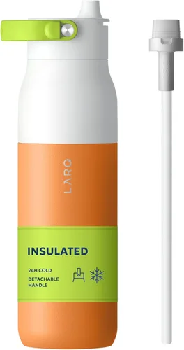 Vista 10 de LARQ Bottle Swig Top - Botella de agua de acero inoxidable aislada de 34 onzas con mango de silicona integrado, sin BPA, botella de agua Negro