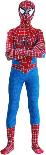Vista 2 de JINGFENG Disfraz de superhéroe para niños, Halloween, Navidad, regalo de cumpleaños