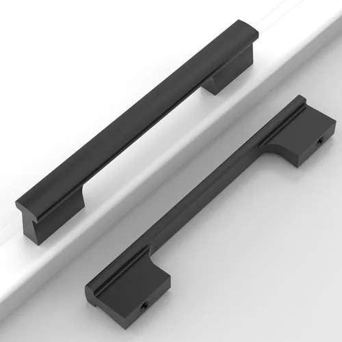 Vista 24 de Paquete de 12 manijas de níquel satinado cepillado de 5 pulgadas (5.039 in) para gabinetes de cocina, tiradores de cajones de cocina, accesorios