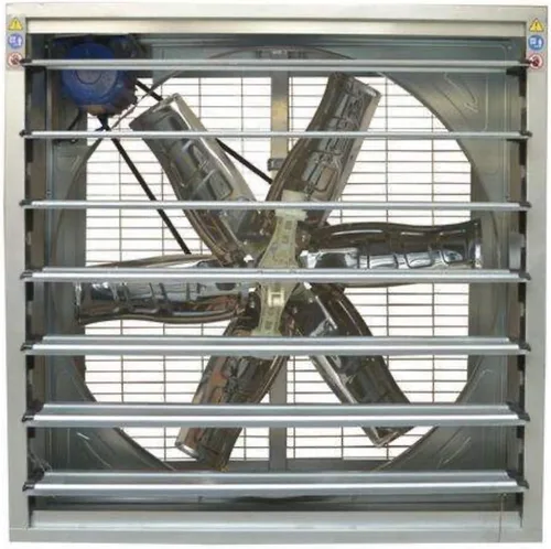 Vista 3 de Ventilador de escape de invernadero accionado por correa de 40 pulgadas con obturador de empuje, ventilador de vanilación de invernadero