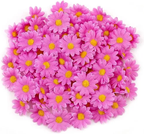 Vista 10 de 100 cabezas de girasol de seda de 1.969 in, 2 pulgadas, decoración de boda, corona de regalo, álbum de recortes, manualidades, fiesta, festival
