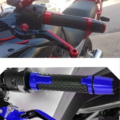 Vista 5 de Manillar CNC de motocicleta de goma para manillar de mano para BMW R1250 1200 GS R1250GS Adventure F850GS F750GS F650GS F650GS mango barra extremos