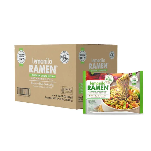Vista 7 de Lemonilo Ramen - Fideos horneados al horno de ramen instantáneos saludables con espinacas y puerro, hechos con ingredientes totalmente naturales