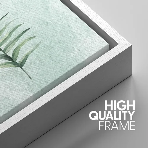 Vista 171 de SIGNWIN Lienzo enmarcado para pared, juego de arte de collage de hojas transparentes en blanco y negro, ilustraciones de naturaleza silvestre, arte