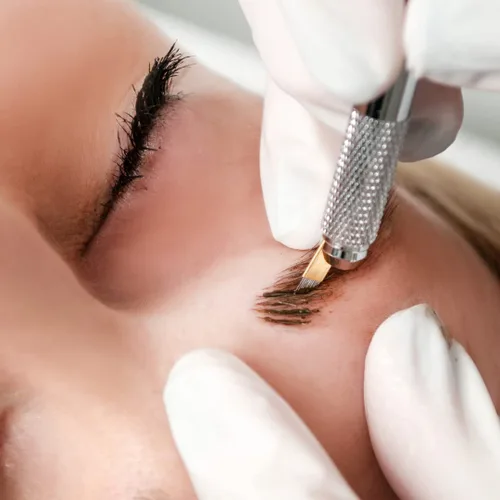 Vista 4 de Perpetual Permanent Makeup Bolígrafo manual de microblading desechable hecho a mano para tatuaje de cejas (pluma roja)