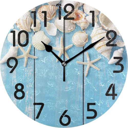 Vista 15 de Naanle Elegante reloj de pared redondo de madera vintage con diseño de girasoles 3D, de 9.5 pulgadas, funciona con pilas, de cuarzo, analógico
