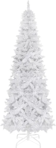 Vista 11 de MUPATER Árbol de Navidad artificial de 6 pies en forma de lápiz, con soporte de metal, luces blancas cálidas, árbol de Navidad delgado preiluminado