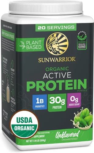 Vista 13 de Sunwarrior - Proteína en polvo a base de plantas orgánica Proteína vegana orgánica en polvo con aminoácidos BCAA más minerales de recuperación