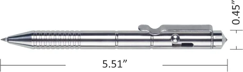 Vista 3 de SMOOTHERPRO Bolígrafo de acción de perno de titanio con lado de tungsteno para oficina de negocios, temblor, parkinson, escritura de firma