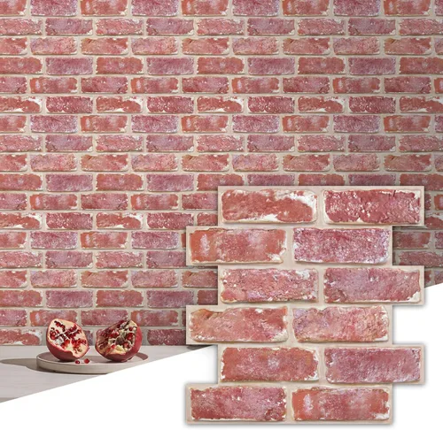 Vista 18 de Commomy Paneles de pared autoadhesivos de ladrillos falsos - 10 piezas de 30 cm x 30 cm de tamaño pequeño, diseño de PVC gris con manchas, papel