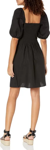 Vista 2 de The Drop Minivestido de lino Nala Twist Front para mujer