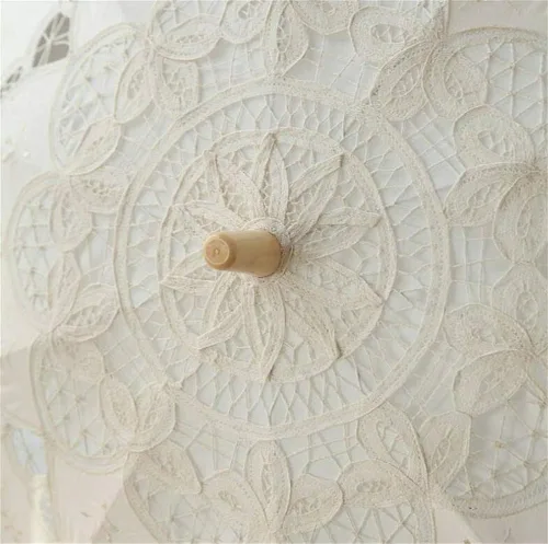 Vista 5 de Honeystore Sombrilla de encaje para decoración de novia