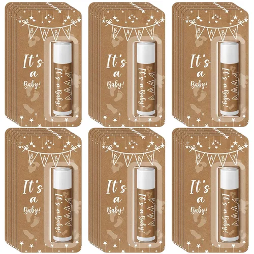 Vista 17 de Paquete de 30 Pequeño Vaquero Baby Shower Juegos Premios Regalos de Fiesta Bálsamos Labiales a Granel Obsequios para Ganadores Adultos Invitados