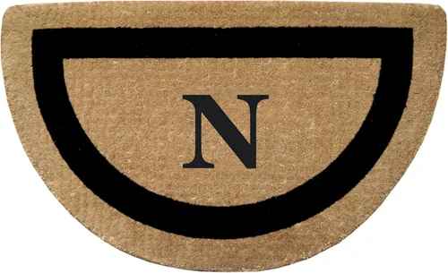 Vista 30 de Tapete de fibra de coco natural, para puerta de entrada, rectangular, resistente, para patio, atrapador de suciedad antideslizante, decoración