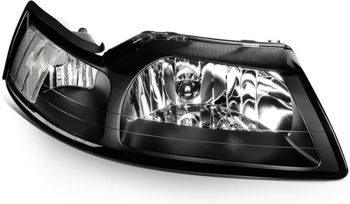 Vista 9 de HCZLHCZL Faro delantero negro transparente para Ford Mustang 1999-2004