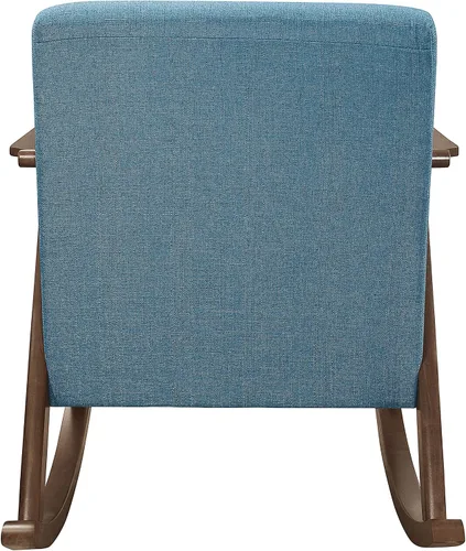 Vista 6 de Lexicon Helena - Mecedora de madera de tela de 28.5 pulgadas de ancho, color azul