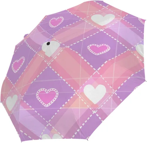 Vista 22 de Sombrillas de protección solar UV para lluvia, paraguas plegable automático resistente al viento para caminar y viajar
