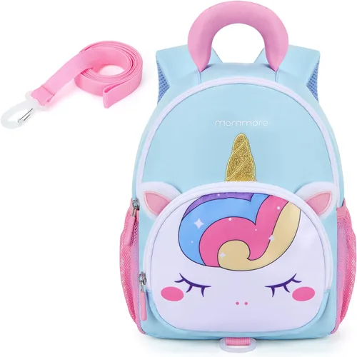 Vista 16 de mommore Mochila de pana para niños y niñas de 2 a 4 años, mochilas de preescolar para jardín de infantes – 13 pulgadas de alto, bonita mochila