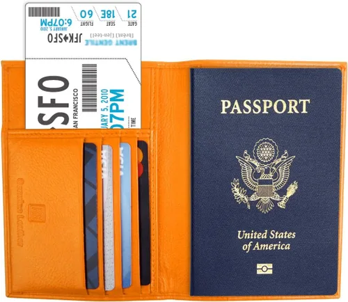 Vista 7 de RFID Blocking Case Cover Wallet, Pasaporte Holder Viajar