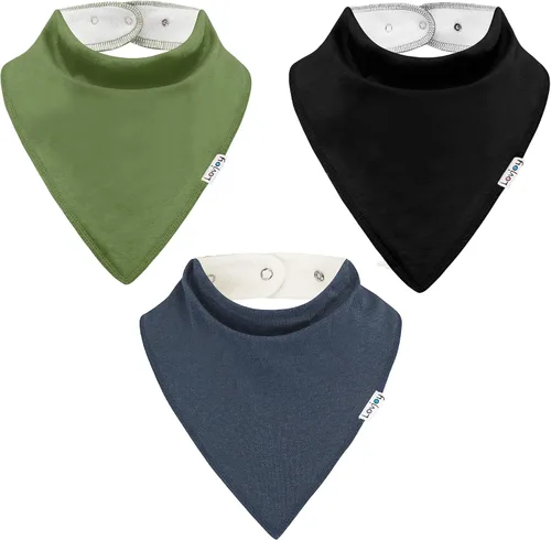 Vista 16 de Lovjoy Baberos tipo bandana grandes – Baberos para necesidades especiales – Para niños mayores, jóvenes y adultos – Práctico, absorbente y elegante