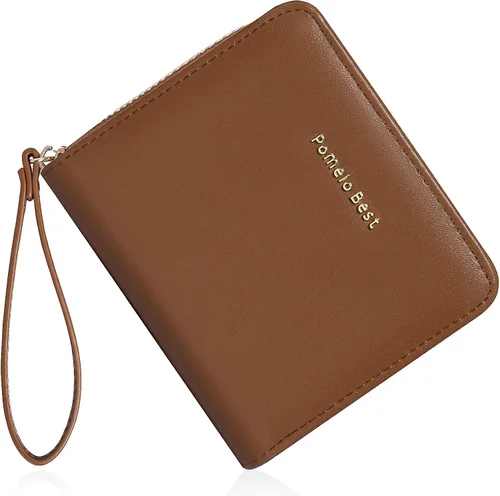 Vista 9 de Pomelo Best Cartera pequeña para mujer de cuero con bloqueo RFID 2025