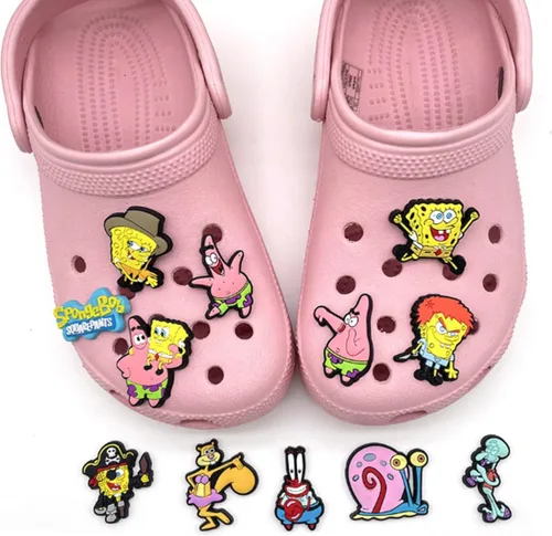 Vista 2 de Dijes para zapatos de cocodrilo, accesorios de decoración de fiesta de zapatos de anime, regalo para niños, niñas, mujeres y hombres