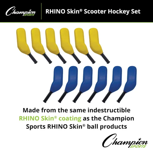 Vista 10 de Champion Sports SHSET Rhino Skin® - Juego de hockey para scooter