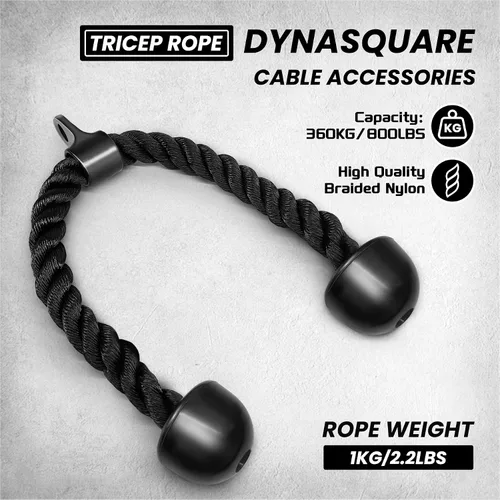 Vista 5 de Combinación de accesorios para máquina de cable, accesorios de acero sólido resistente LAT con asas de ejercicio y correas de tobillo, accesorios