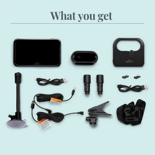 Vista 6 de Tiny Traveler Monitor de bebé – Kit básico inalámbrico pequeño (TT002PBB) con banco de energía – Cámara inalámbrica para monitor de coche de bebé