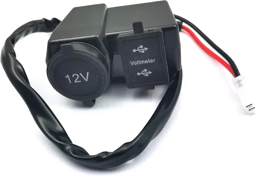 Vista 8 de DEVMO Cargador USB dual de 5 V/2.1 A, impermeable, abrazadera para manillar de motocicleta, adaptador de corriente, sistema de carga USB con enchufe