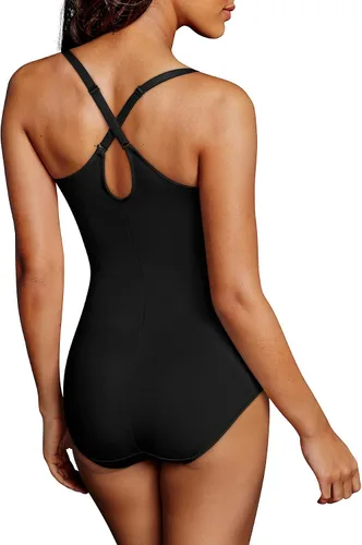 Vista 3 de Maidenform Fajas moldeadoras firmes para mujer control firme WYOB busto abierto moldeador de cuerpo fajas frescas DM5004 Negro