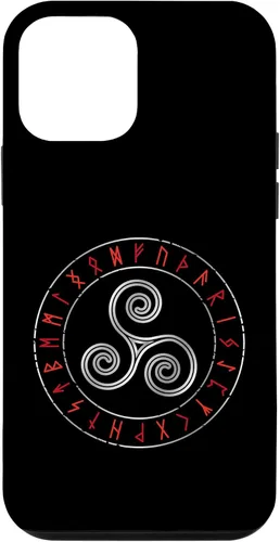 Vista 12 de iPhone 15 Triskele de mitología nórdica - Círculo rúnico Viking Runes Celtic Case