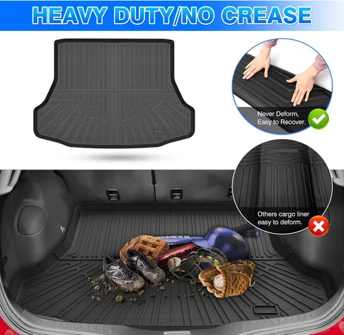 Vista 5 de Civic Cargo Liner - Alfombrilla para maletero para Honda Civic 2006-2011, alfombrilla de carga para todo tipo de clima para accesorios cívicos