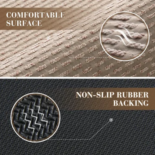 Vista 4 de RESARE Tapete de baño antideslizante, lavable a máquina, súper absorbente, de secado rápido, tapete de baño ultra suave para suelo de baño, 17 x 24