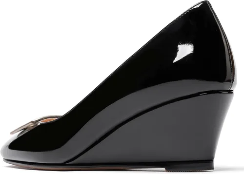 Vista 7 de WAYDERNS Zapatos de vestir de noche de tacón bajo con hebilla de metal dorado y puntera cuadrada para mujer, zapatos de vestir de noche de 2 pulgadas