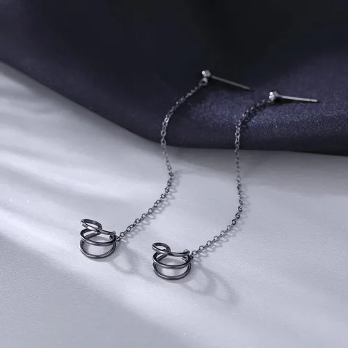 Vista 5 de SLUYNZ Aretes de plata de ley 925 para mujer, aretes tipo dormilona