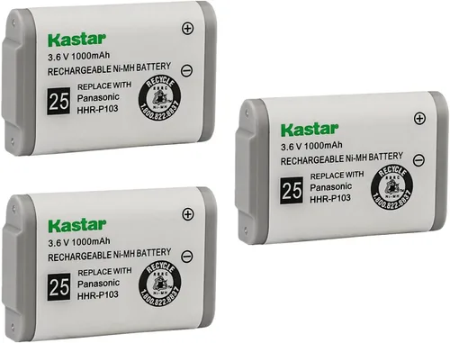 Vista 6 de Kastar Paquete de 1 batería de repuesto HHR-P103 para Panasonic KXTGA230S KX-TGA230W KXTGA230W KX-TGA2352 KXTGA2352 KX-TGA271 KXTGA271 KX-TGA271A