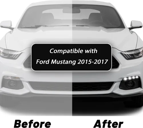 Vista 4 de Switchback Lámpara LED de Niebla Frontal Blanca/Ámbar de Marcha Diurna Secuencial con Función de Señal de Giro Intermitente Accesorios para Ford