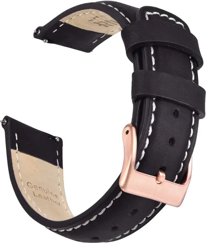 Vista 14 de Ritche Correas de Reloj de Cuero de Liberación Rápida Regalo de Navidad, Correas de Reloj Genuinas para Hombres y Mujeres, Correa de Reloj de Cuero