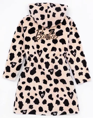Vista 2 de Barbie Bata de pijama con estampado de leopardo para niñas y niños
