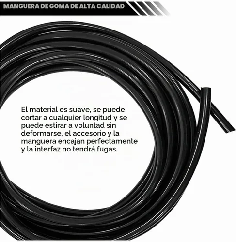 Vista 3 de Kit de manguera de lavado de parabrisas, manguera de líquido de boquilla de lavado de parabrisas de 13.1 ft con 12 conectores de manguera de goma