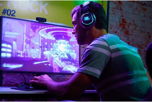 Vista 8 de JBL Quantum 810 - Auriculares inalámbricos para juegos con cancelación de ruido, color negro (renovado)