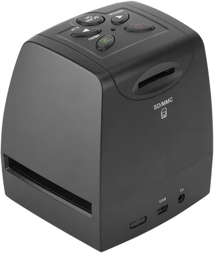Vista 8 de Visor de diapositivas de escáner de películas, convierte 135 películas/diapositivas/negativos a fotos JPG digitales, compatible con tarjeta MMC