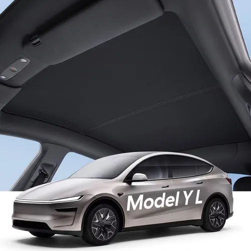 Vista 11 de Wigoo Para Tesla Model Y Accesorios Parasol Techo, Interior Negro