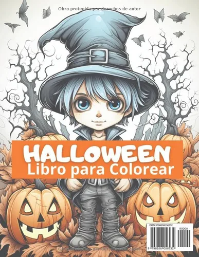 Vista 2 de HALOWEEN COLORING BOOK LIBRO PARA COLOREAR DE HALLOWEEN (Spanish Edition)